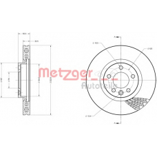 6110436 METZGER Тормозной диск