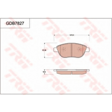 GDB7827 TRW Комплект тормозных колодок, дисковый тормоз