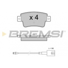 BP3427 BREMSI Комплект тормозных колодок, дисковый тормоз