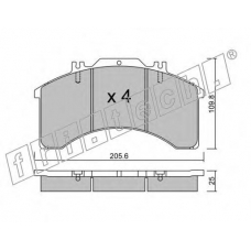 596.0 fri.tech. Комплект тормозных колодок, дисковый тормоз