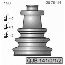 QJB141/2 QUINTON HAZELL Комплект пылника, приводной вал