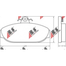 36505 OE ABS Комплект тормозных колодок, дисковый тормоз