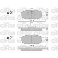 822-146-0 CIFAM Комплект тормозных колодок, дисковый тормоз
