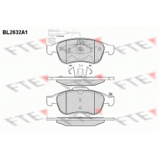BL2632A1 FTE Комплект тормозных колодок, дисковый тормоз