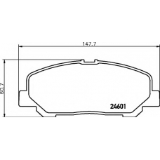 8DB 355 014-391 HELLA Комплект тормозных колодок, дисковый тормоз