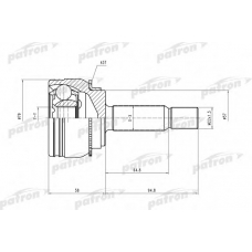 PCV2112 PATRON Шарнирный комплект, приводной вал