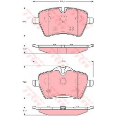 GDB1712 TRW Комплект тормозных колодок, дисковый тормоз