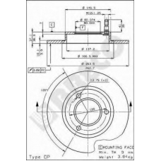 BS 7239 BRECO Тормозной диск