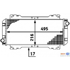 8MK 376 715-451 HELLA Радиатор, охлаждение двигателя