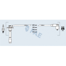 83586 FAE Комплект проводов зажигания