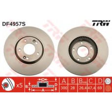 DF4957S TRW Тормозной диск