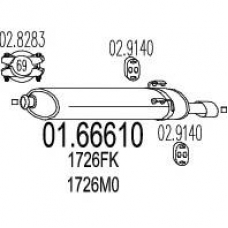 01.66610 MTS Глушитель выхлопных газов конечный