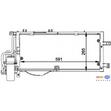 8FC 351 300-611 HELLA Конденсатор, кондиционер