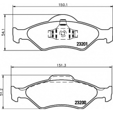 8DB 355 008-891 HELLA Комплект тормозных колодок, дисковый тормоз