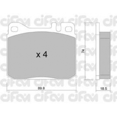 822-011-2 CIFAM Комплект тормозных колодок, дисковый тормоз