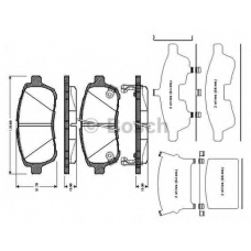 0 986 TB3 010 BOSCH Комплект тормозных колодок, дисковый тормоз