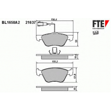 BL1658A2 FTE Комплект тормозных колодок, дисковый тормоз