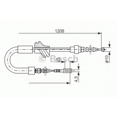 1 987 477 058 BOSCH Трос, стояночная тормозная система