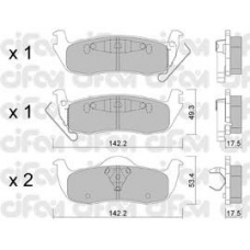 822-720-0 CIFAM Комплект тормозных колодок, дисковый тормоз
