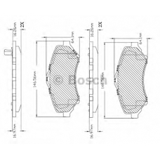 F 03B 150 402 BOSCH Комплект тормозных колодок, дисковый тормоз