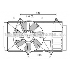 TO7580 AVA Вентилятор, охлаждение двигателя