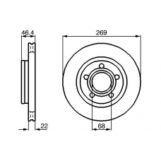 0 986 478 574 BOSCH Тормозной диск