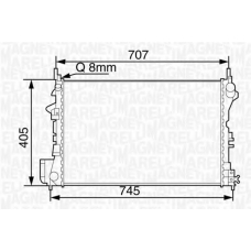 350213114900 MAGNETI MARELLI Радиатор, охлаждение двигателя