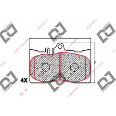 BP1601 DJ PARTS Комплект тормозных колодок, дисковый тормоз