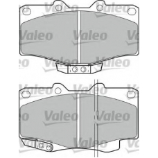 598393 VALEO Комплект тормозных колодок, дисковый тормоз