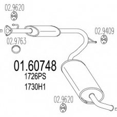 01.60748 MTS Глушитель выхлопных газов конечный