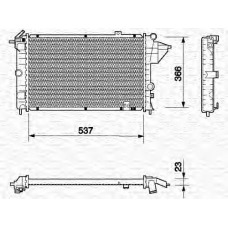 350213682000 MAGNETI MARELLI Радиатор, охлаждение двигателя