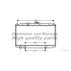 N651-21 ASHUKI Радиатор, охлаждение двигателя