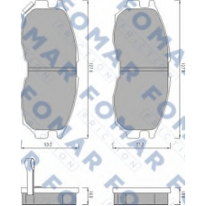 FO 479181 FOMAR ROULUNDS Комплект тормозных колодок, дисковый тормоз