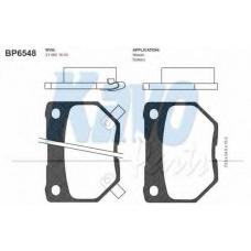 BP-6548 KAVO PARTS Комплект тормозных колодок, дисковый тормоз