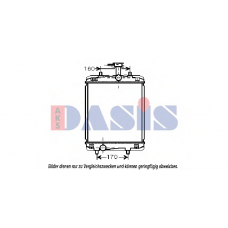 160094N AKS DASIS Радиатор, охлаждение двигателя