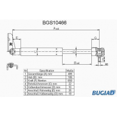 BGS10466 BUGIAD Газовая пружина, крышка багажник