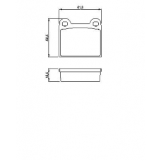 0 986 462 283 BOSCH Комплект тормозных колодок, дисковый тормоз