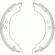 Z4750.00 WOKING Комплект тормозных колодок, стояночная тормозная с