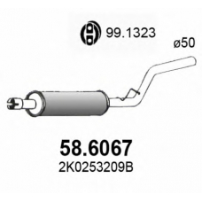 58.6067 ASSO Средний глушитель выхлопных газов