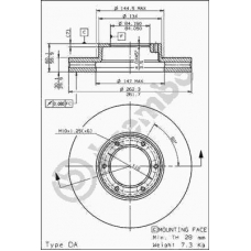 09.6807.10 BREMBO Тормозной диск