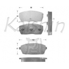 D9017 KAISHIN Комплект тормозных колодок, дисковый тормоз