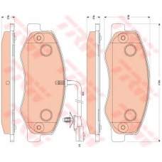 GDB1885 TRW Комплект тормозных колодок, дисковый тормоз