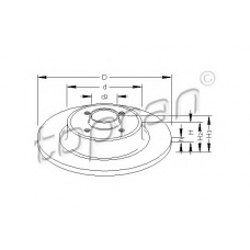 700 642 TOPRAN Тормозной диск