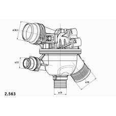 2.563.02 BEHR Термостат, охлаждающая жидкость