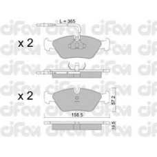 822-091-2 CIFAM Комплект тормозных колодок, дисковый тормоз
