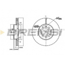 DBB218V BREMSI Тормозной диск