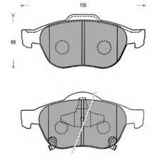 FK2236 KAISHIN Комплект тормозных колодок, дисковый тормоз