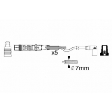 0 986 356 349 BOSCH Комплект проводов зажигания