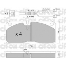 822-269-3K CIFAM Комплект тормозных колодок, дисковый тормоз