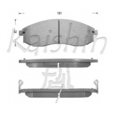 FK6110 KAISHIN Комплект тормозных колодок, дисковый тормоз